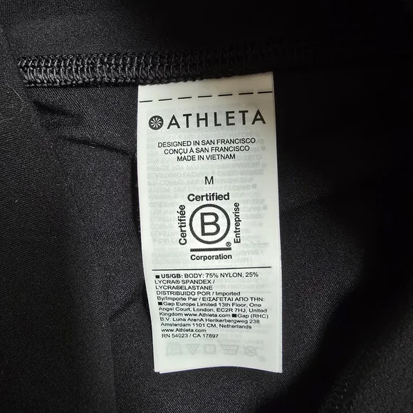 Athleta Black Salutation Stash 7/8 Tight Leggings Medium - Picture 7 of 8